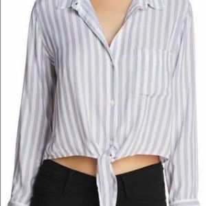 Rails Val cropped button up with tie